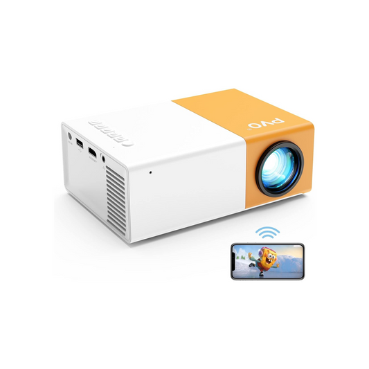 PVO Mini Projector - Portable LED for Kids, Cartoons, Outdoor Movies, Home Theater