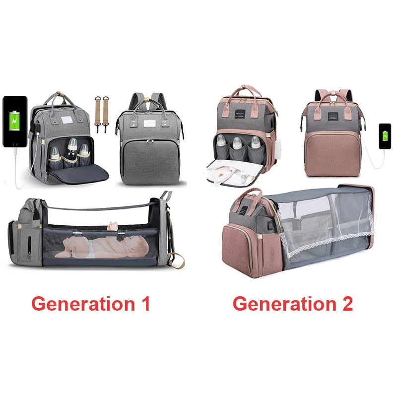 Lightweight Portable Folding Crib Large-capacity Backpack